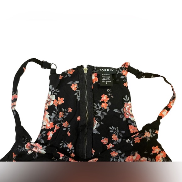 Torrid Women’s floral baby doll spaghetti strap razor back tank  size 2 - Picture 3 of 7